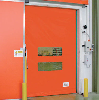 उच्च गति सर्पिल पीवीसी ज़िपर दरवाजा धातु रोलर शटर दरवाजा इन्सुलेशन के साथ