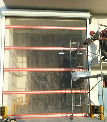 औद्योगिक पीवीसी रैपिड रोलिंग शटर दरवाजे स्टेनलेस स्टील स्वचालन तेज गति