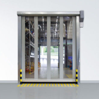 उच्च सुरक्षा पारदर्शी फास्ट रोलर शटर दरवाजे जस्ती स्टील गोदाम