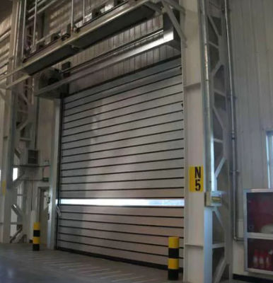 एल्यूमीनियम मिश्र धातु उच्च गति सर्पिल दरवाजा मोटर शक्ति 0.75KW सुरक्षा दक्षता ≤2.0m3/ M2.s बंद करने की गति 0.8m/s