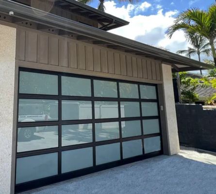 जलरोधक वर्ग 3 पारदर्शी कांच उत्कृष्ट हवा प्रतिरोध औद्योगिक ओवरहेड मजबूत अनुभागीय गैराज दरवाजा मैनुअल या स्वचालित के साथ