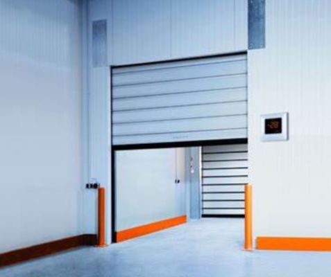 सुरक्षा रंग अनुकूलित रोलिंग दरवाजा एल्यूमीनियम उच्च गति सर्पिल दरवाजा वायु पारगम्यता के लिए सुरक्षा और दक्षता ≤2.0m3/ m2.s