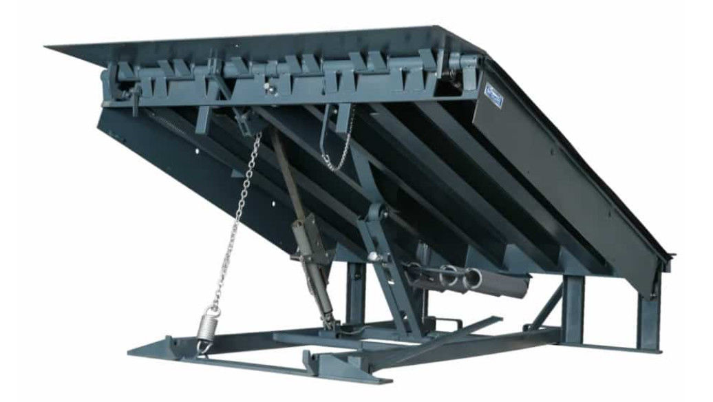 कार्यशाला स्वचालित डॉक प्लेट डॉक डोर लेवलर्स 25000-40000LBS सुरक्षित डिजाइन अनुकूलन योग्य मंच आकार सुरक्षा श्रृंखला